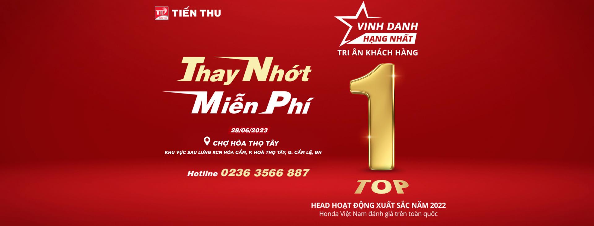 HEAD Tiến Thu 4 Tri Ân Khách Hàng - Thay Nhớt Miễn Phí, Tặng Voucher Dịch Vụ