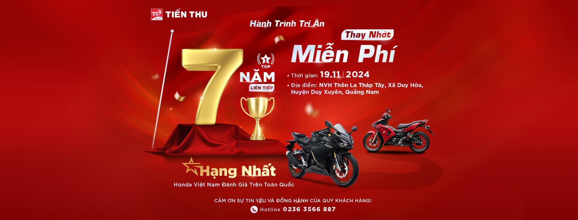 HEAD Tiến Thu 2 Tri Ân Khách Hàng, Thay Nhớt Miễn Phí