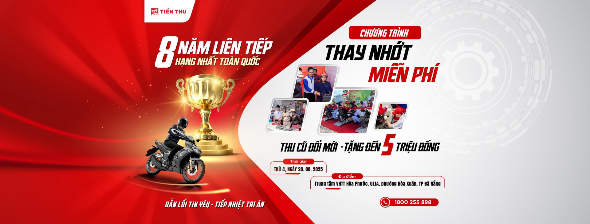 HEAD Tiến Thu #4 Tri Ân Khách Hàng, Thay Nhớt Miễn Phí
