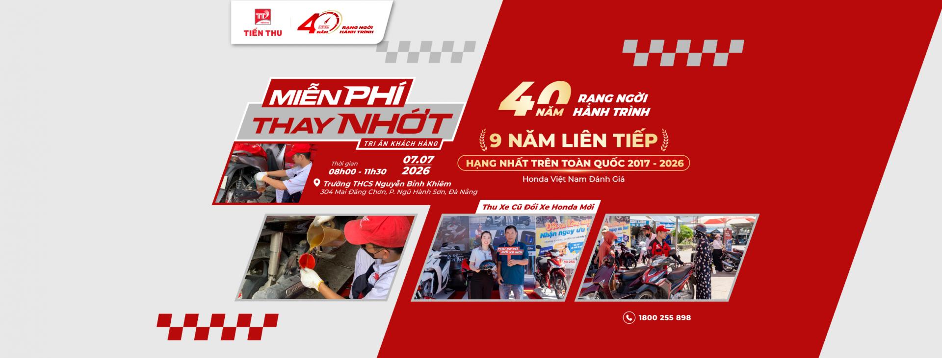 [HEAD Tiến Thu #1] Tri Ân Khách Hàng - Thay Nhớt Miễn Phí