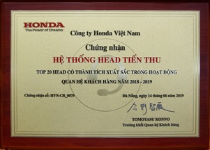 TOP 20 HEAD Có Thành Tích Xuất Sắc Trong Hoạt Động Quan Hệ Khách Hàng 2018-2019